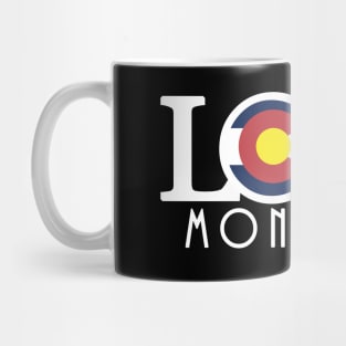 LOVE Montrose (long white text) Mug